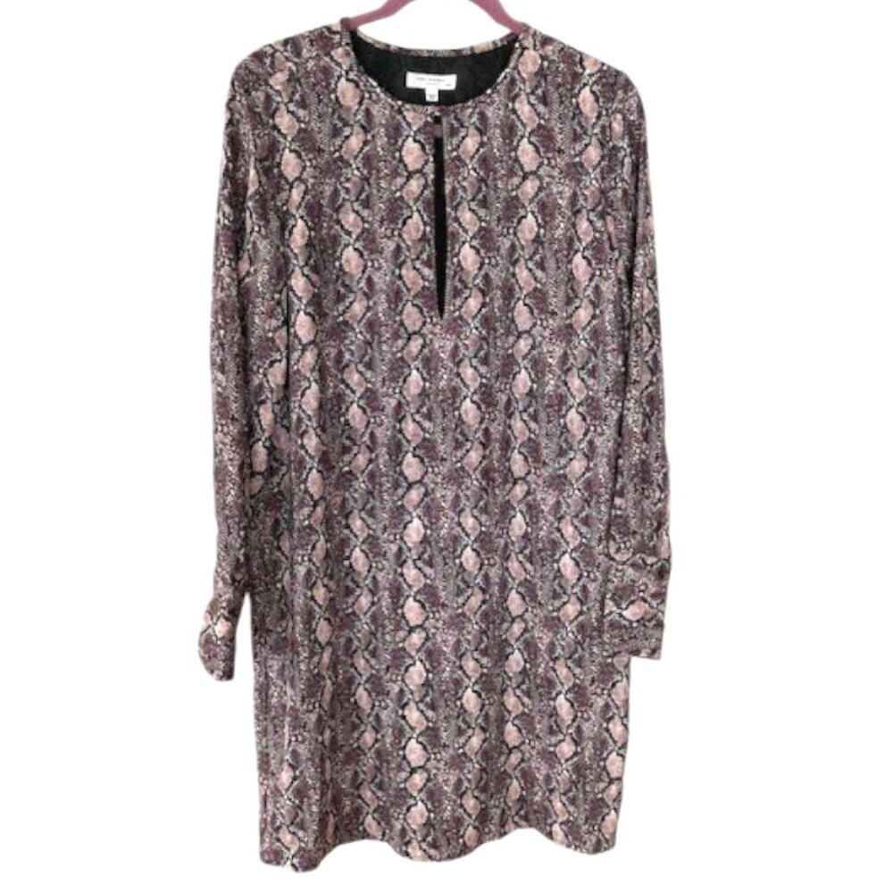 Equipment Bonnie Tawny Port Snake Print Dress NWOT